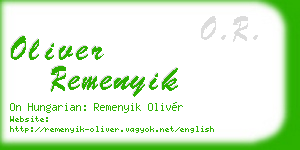 oliver remenyik business card